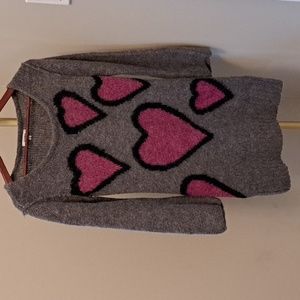 Designer Sonia by Sonia Rykiel Hearts Wool Sweater Dress Size S